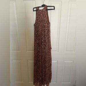 Vince Camuto Brown Patterned Jumpsuit